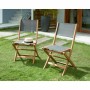 Chaise de jardin Acacia 50 x 57 x 90 cm Gris (4 Pièces)