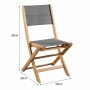 Chaise de jardin Acacia 50 x 57 x 90 cm Gris (4 Pièces)