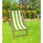 Chaise longue Jardin Prive Biarritz 106 x 55 x 95 cm Blanc Vert