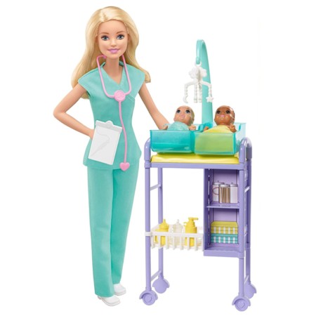 Playset Barbie Baby Doctor Barbie Blonde Pediatrician GKH23