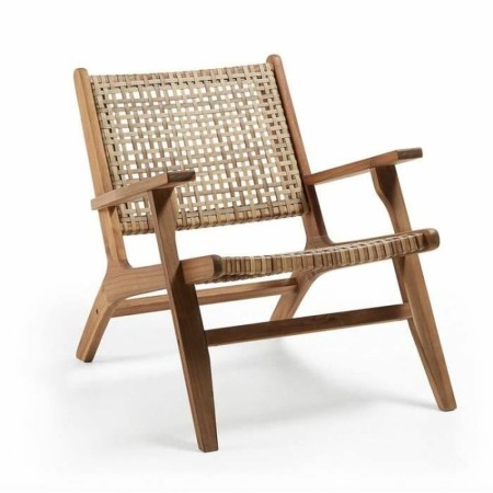 Chaise de jardin Acacia 81 x 67 x 71 cm Noir Bois Blanc Résine