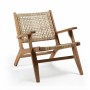 Chaise de jardin Acacia 81 x 67 x 71 cm Noir Bois Blanc Résine