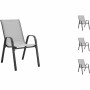 Chaise de jardin Gris 4 Unités