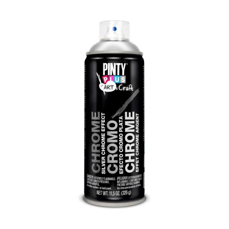 Peinture en spray Pintyplus Art & Craft C150 326 ml Chrome Argenté