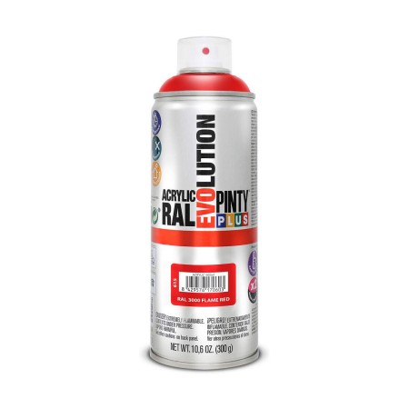 Pintura en spray Pintyplus Evolution RAL 3000 300 ml Flame Red