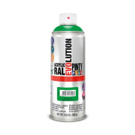 Peinture en spray Pintyplus Evolution RAL 6018 300 ml Yellow Green