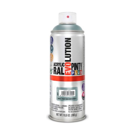 Peinture en spray Pintyplus Evolution RAL 7001 300 ml Silver Grey