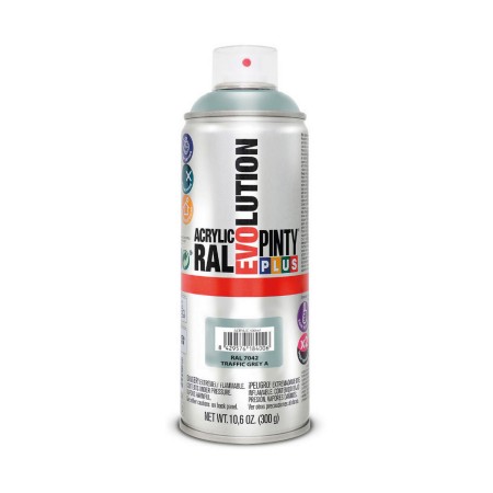 Peinture en spray Pintyplus Evolution RAL 7042 300 ml Traffic Grey