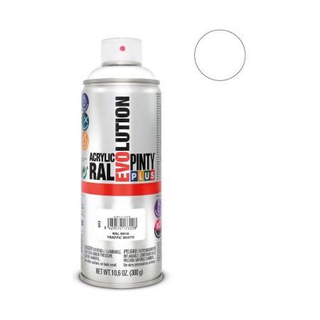 Pintura en spray Pintyplus Tech RAL 9016 300 ml Electrodomésticos Traffic White