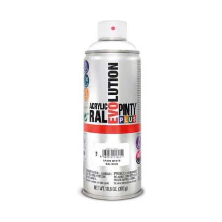 Peinture en spray Pintyplus Evolution RAL 9010 300 ml Satiné Pure White