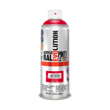 Peinture en spray Pintyplus Evolution RAL 3001 300 ml Signal Red