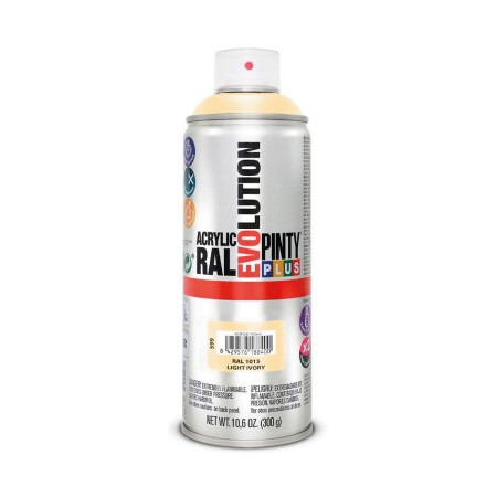 Peinture en spray Pintyplus Evolution RAL 1015 300 ml Light Ivory