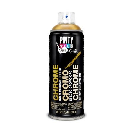 Peinture en spray Pintyplus Art & Craft C151 326 ml Chrome Doré