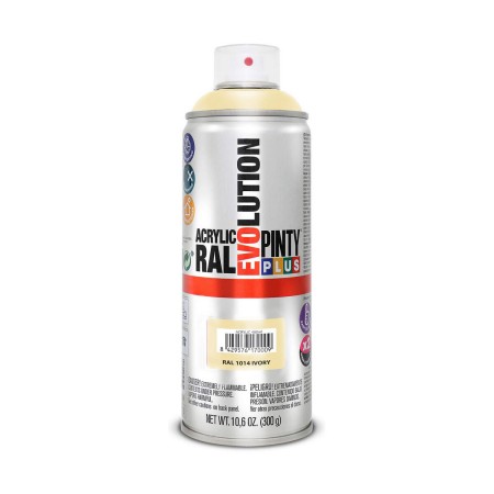 Peinture en spray Pintyplus Evolution RAL 1014 Ivoire 300 ml