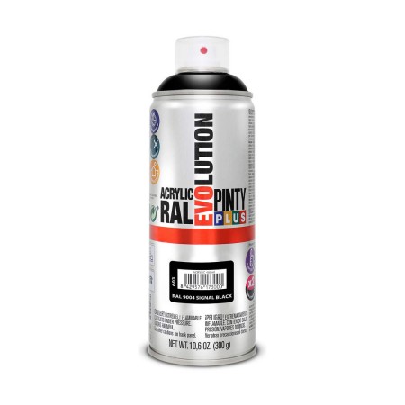 Pintura en spray Pintyplus Evolution RAL 9004 Signal Black 300 ml