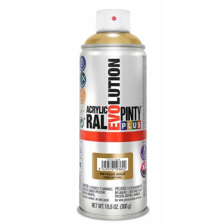 Pintura en spray Pintyplus Evolution MT192 Metalizado Oro 300 ml