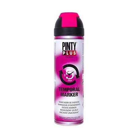 Peinture en spray Pintyplus Tech T184 Temporaire 366 ml Cerise