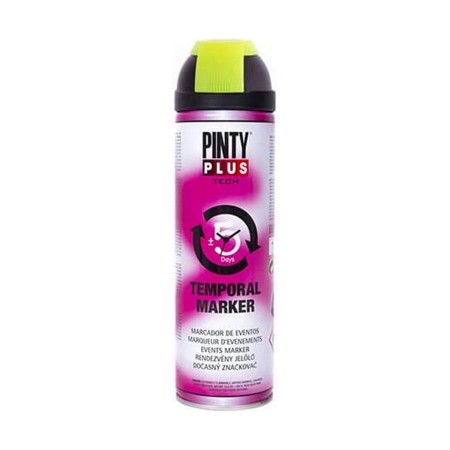 Peinture en spray Pintyplus Tech T146 Temporaire 366 ml Jaune