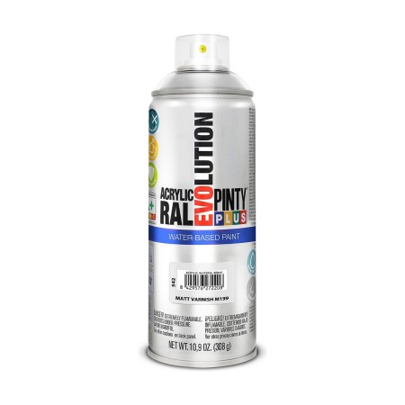 Barniz en Spray Pintyplus Evolution M199 Mate Base de agua 300 ml Incoloro