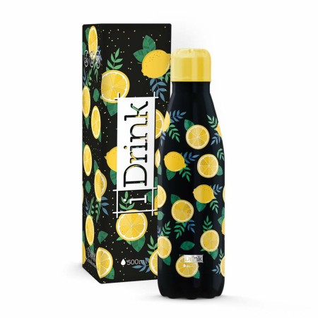 Bouteille Thermique iTotal Noir Citron 500 ml