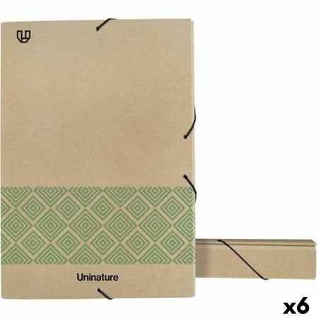 Carpeta Unipapel Uninature Marrón Verde A4 (6 Unidades)