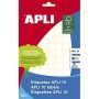 Etiquetas adhesivas Apli Blanco Ø 1 cm 10 Hojas (10 Unidades)