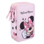 Trousse Scolaire avec Accessoires Minnie Mouse 43 Pièces Rose (12,5 x 6,5 x 19,5 cm)