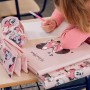 Trousse Scolaire avec Accessoires Minnie Mouse 43 Pièces Rose (12,5 x 6,5 x 19,5 cm)