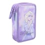 Trousse Scolaire avec Accessoires Frozen 43 Pièces Lila (12,5 x 6,5 x 19,5 cm)