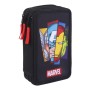 Trousse Scolaire avec Accessoires The Avengers 43 Pièces Noir (12,5 x 6,5 x 19,5 cm)