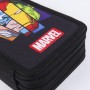 Trousse Scolaire avec Accessoires The Avengers 43 Pièces Noir (12,5 x 6,5 x 19,5 cm)