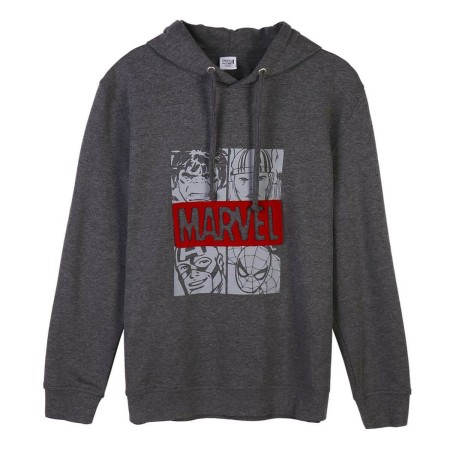 Sweat à capuche homme Marvel Gris