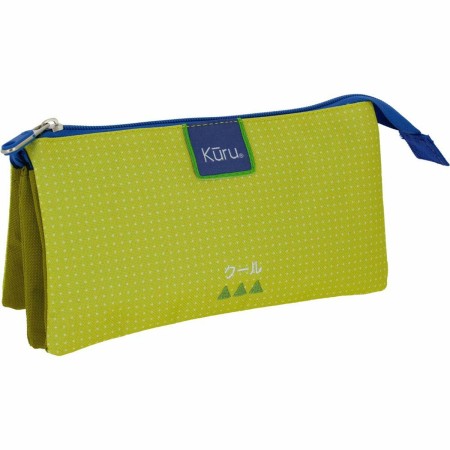 Trousse Fourre-Tout Triple Grafoplas Kuru 22,5 x 12 x 14 cm Vert