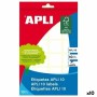 Etiquetas adhesivas Apli 31 x 100 mm Blanco 10 Hojas (10 Unidades)