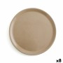 Assiette plate Anaflor Vulcano Viande Faïence Beige Ø 31 cm (8 Unités)