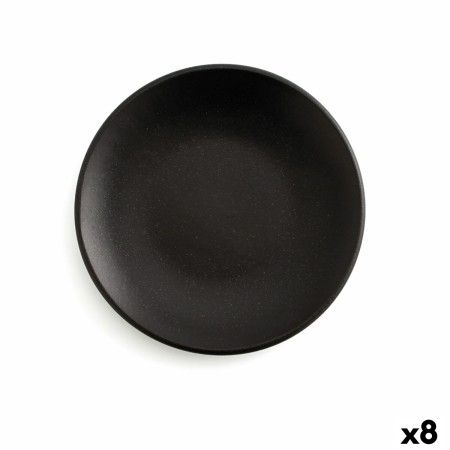 Assiette plate Anaflor Vulcano Viande Faïence Noir Ø 29 cm (8 Unités)