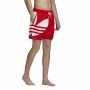 Maillot de bain homme Adidas Big Trefoil Rouge