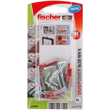 Alcayatas Fischer DuoPower 535000 Tacos Ø 6 x 30 mm 6 Unidades