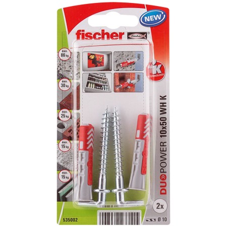 Alcayatas Fischer DuoPower 535002 Tacos Ø 10 x 50 mm 2 Unidades