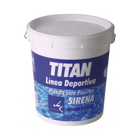 Pintura acrílica Titan Sirena 183271004 Azul Piscina Mate 4 L