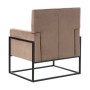 Fauteuil 74 x 67 x 87,5 cm Tissu Synthétique Métal Taupe