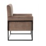 Fauteuil 74 x 67 x 87,5 cm Tissu Synthétique Métal Taupe