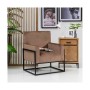 Fauteuil 74 x 67 x 87,5 cm Tissu Synthétique Métal Taupe