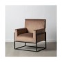 Fauteuil 74 x 67 x 87,5 cm Tissu Synthétique Métal Taupe