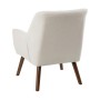 Fauteuil 67 x 67 x 81,5 cm Tissu Synthétique Bois Crème