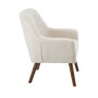 Fauteuil 67 x 67 x 81,5 cm Tissu Synthétique Bois Crème