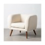 Fauteuil 81 x 73 x 70 cm Tissu Synthétique Bois Crème