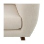 Fauteuil 81 x 73 x 70 cm Tissu Synthétique Bois Crème