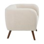 Fauteuil 81 x 73 x 70 cm Tissu Synthétique Bois Crème