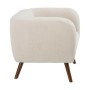 Sillón 81 x 73 x 70 cm Tejido Sintético Madera Crema